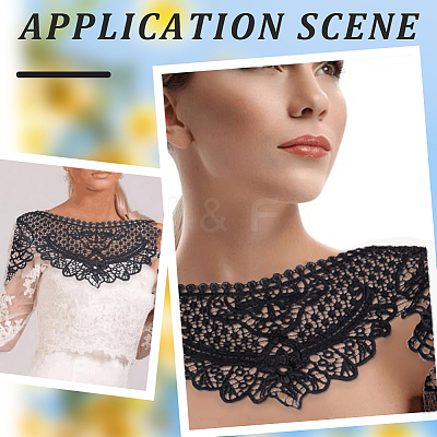 Polyester Computerized Embroidery Collar AJEW-WH0314-95B-1