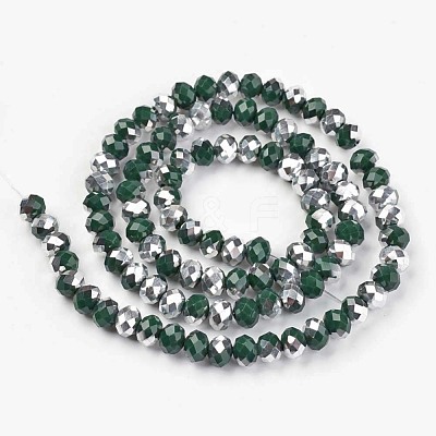Electroplate Opaque Glass Beads Strands X-EGLA-A034-P4mm-M04-1