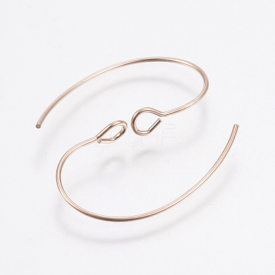 Ion Plating(IP) 304 Stainless Steel Earring Hooks X-STAS-F148-05RG-1