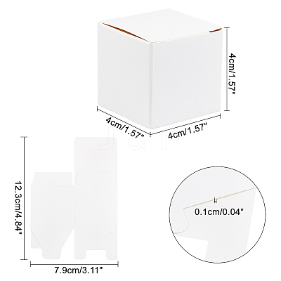 Foldable Creative Kraft Paper Box CON-WH0062-04B-WH-1