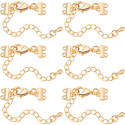 8Pcs Brass Chain Extenders FIND-BBC0004-99C-1