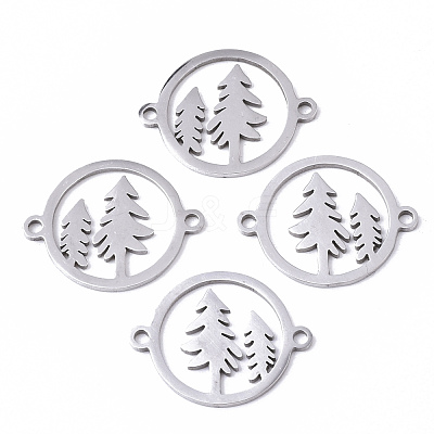Tarnish Resistant Christmas 201 Stainless Steel Links Connectors STAS-N091-119-1