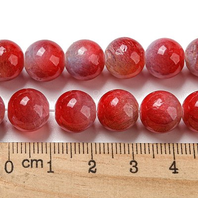 Dyed Natural White Jade Beads Strands G-F764-03D-1