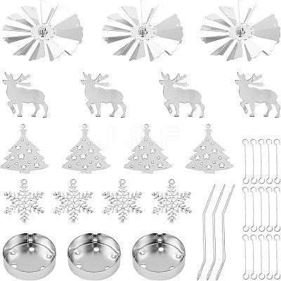 Iron Rotating Tealight Candle Holder AJEW-FG0001-20P-1