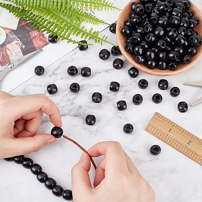 Wood European Beads WOOD-WH0030-24-1