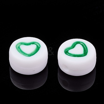 White Craft Acrylic Beads MACR-SZ0001-38-1
