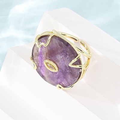 Natural Amethyst Cuff Rings GG-CBA5FCC-02G-05-1