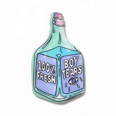 Halloween Printed Acrylic Pendants X-MACR-K330-06B-1