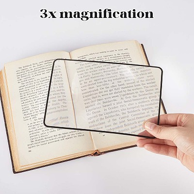 8Pcs PVC Page Magnifying Bookmarks AJEW-SP0002-33-1