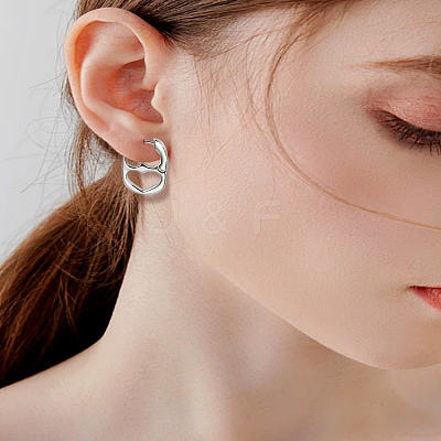 1 Pair Alloy Hoop Earrings EJEW-LP0013-04P-1