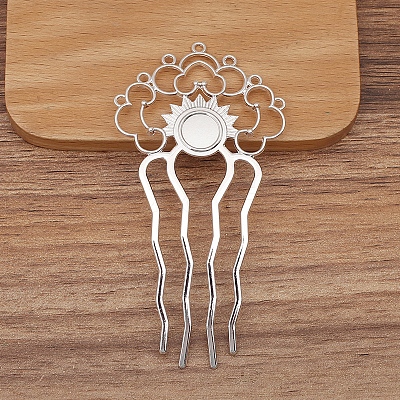 Alloy Hair Comb Findings PW-WGF914F-01-1