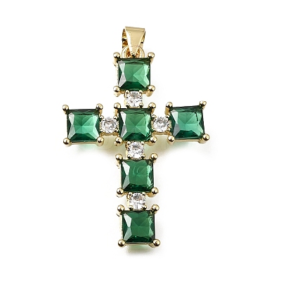 Easter Brass Pave Cubic Zirconia Pendants CU-E002-01B-G05-1