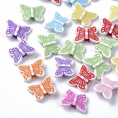 Craft Style Acrylic Beads X-MACR-T035-001-1