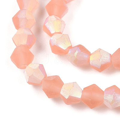 Imitate Austrian Crystal Bicone Frosted Glass Beads Strands EGLA-A039-T2mm-MB15-1