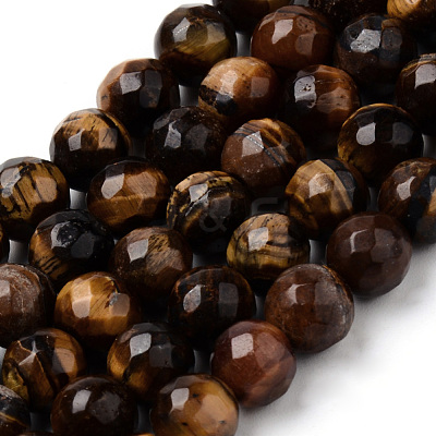 Natural Tiger Eye Beads Strands G-Q462-84-8mm-1
