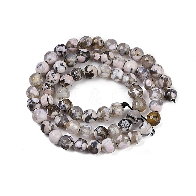 Natural Fire Crackle Agate Beads Strands G-C082-A01-43-1