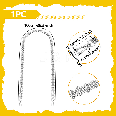 1Pc Metal 5-row Purse Chains DIY-UN0007-36P-1
