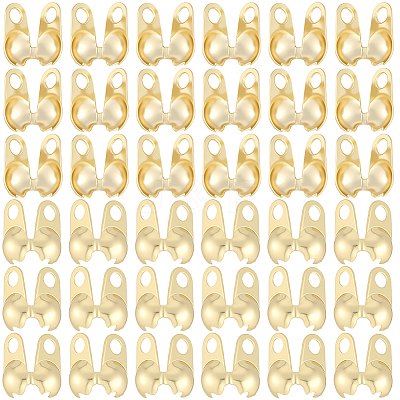 150Pcs Brass Bead Tips KK-BBC0027-85B-1