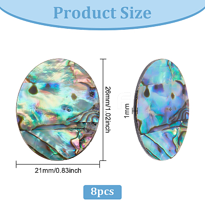 Natural Paua Shell Cabochons SHEL-BC0001-029A-1