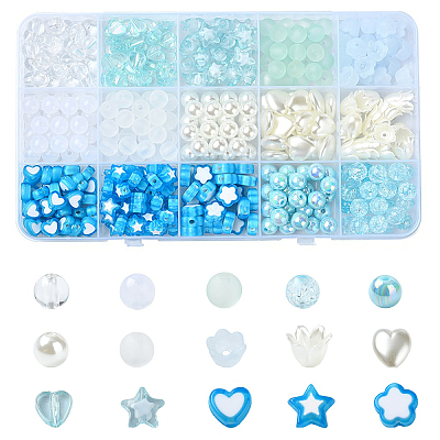 DIY Acrylic Beads Jewelry Making Findings Kits DIY-YW0009-81B-1