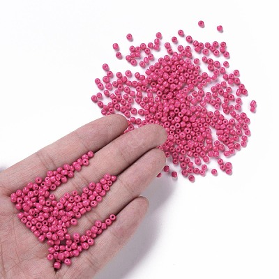 Baking Paint Glass Seed Beads SEED-US0003-3mm-K5-1