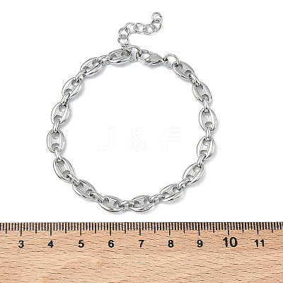 304 Stainless Steel Link Bracelets BJEW-B169-02P-1
