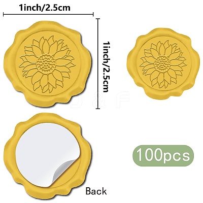 100Pcs Adhesive Wax Seal Stickers DIY-CP0011-01E-1
