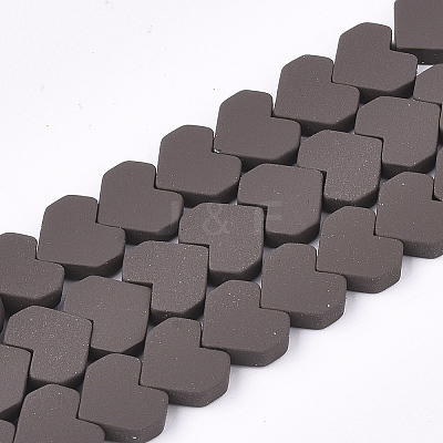 Spray Painted Non-magnetic Synthetic Hematite Beads Strands G-T116-04-20-1