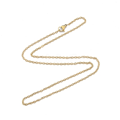 304 Stainless Steel Cable Chains Necklace for Men Women NJEW-N050-A02-G20-1