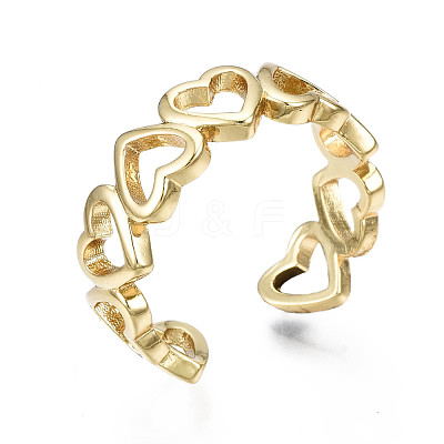 Brass Cuff Rings RJEW-Q161-025-NF-1