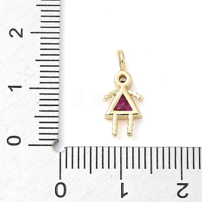 Brass Micro Pave Cubic Zirconia Pendants ZIRC-I356-17G-B06-1