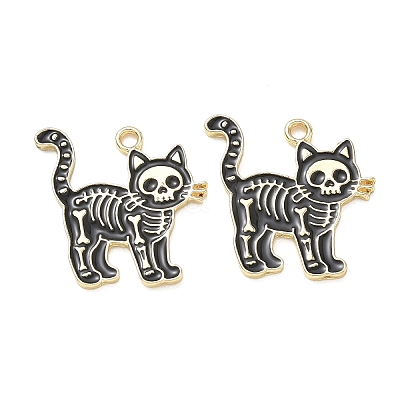 Skull Alloy Enamel Pendants AL-CBAD3B4-04G-05-1
