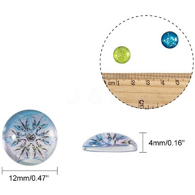 Flatback Glass Cabochons for DIY Projects GGLA-PH0005-12mm-06C-1