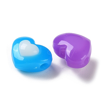 Two Tone Opaque Acrylic Beads X-SACR-I005-05C-1