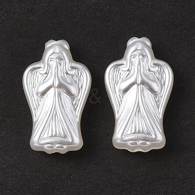 ABS Plastic Imitation Pearl Beads X-OACR-P007-68-1