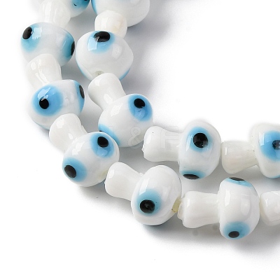 Handmade Evil Eye Lampwork Beads Strands LAMP-S069-01A-04-1