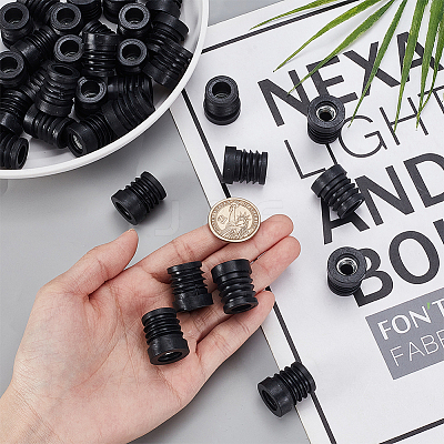 40Pcs Round Plastic Plug Tubing End Cap FIND-GA0007-14-1