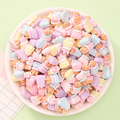 Opaque Resin Decoden Cabochons RESI-K027-33I-1