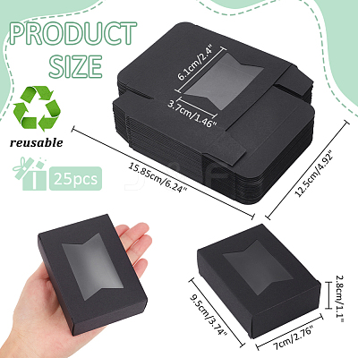 Rectangle Folding Paper Storage Boxes CON-WH0106-01A-02-1