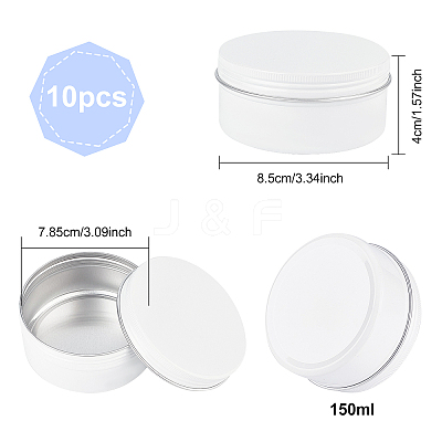 Round Aluminium Tin Cans CON-WH0079-13D-1