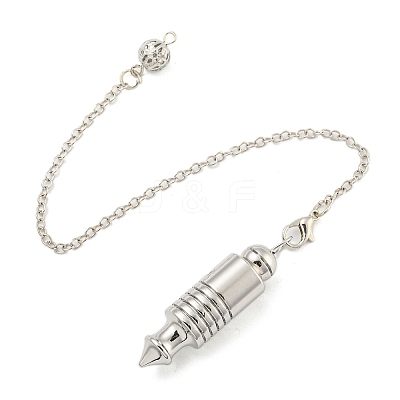 Rack Plating Brass Pointed Dowsing Pendulums AJEW-B106-03-1