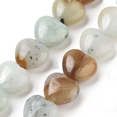 Natural Flower Amazonite Beads Strands G-B022-29C-1