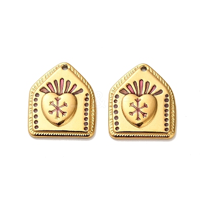 304 Stainless Steel Pendants STAS-C152-21G-01-1