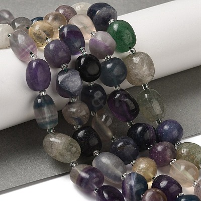 Natural Fluorite Beads Strands G-Q169-E07-01-1