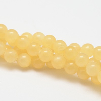 Natural Yellow Jade Bead Strands LS-G-K121-01-4mm-1