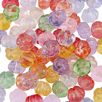100Pcs 10 Colors Transparent Glass Beads GLAA-CJ0001-46-1