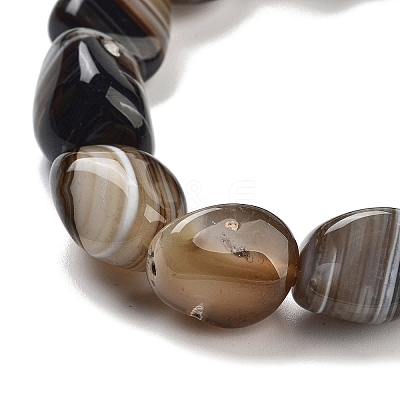 Natural Striped Agate/Banded Agate Beads Strands G-Z061-A03-01-1