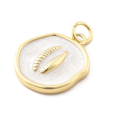 Ocean Theme Brass Enamel Pendants X-KK-Q029-01G-G-1