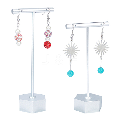 2Sets 2 Style T Shape Iron Earring Displays EDIS-PH0001-09-1