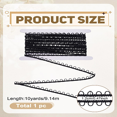 10Yards Nylon Elastic Ribbons with Loops OCOR-LP0001-54A-1